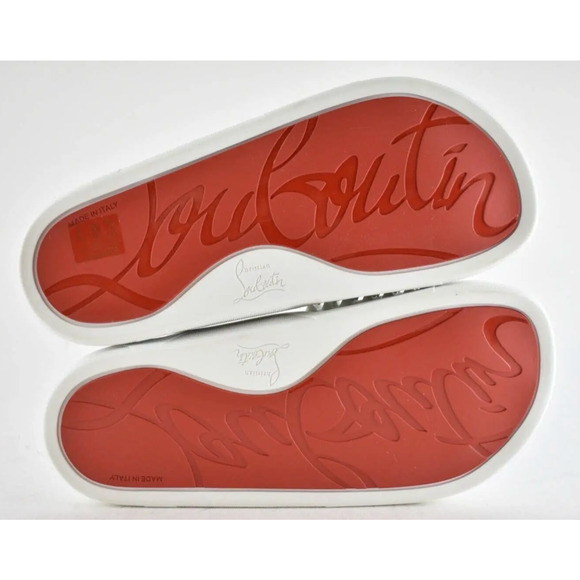 Christian Louboutin Pool Fun Flat Spike Bianco White Platform Slide Sandal 44 11 main image 5